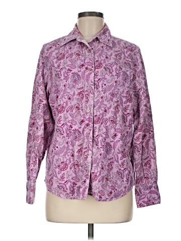 Basic Editions Long Sleeve Button-Down Shirt (view 1)
