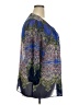 Rose + Olive 100% Polyester Blue 3/4 Sleeve Blouse Size 2X - photo 4