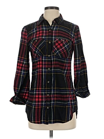 Maurices 3/4 Sleeve Button-Down Shirt (view 1)