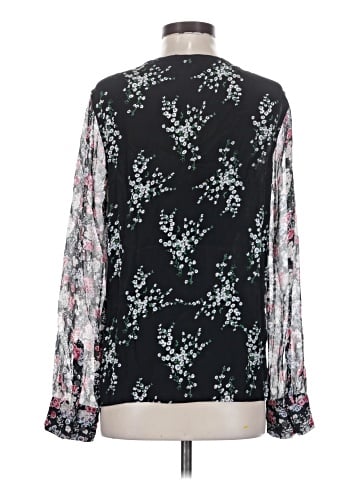 Equipment Long Sleeve Silk Top (view 2)