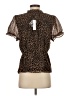 J.Crew 100% Polyester Animal Print Brown Short Sleeve Blouse Size S - photo 2