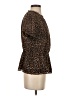 J.Crew 100% Polyester Animal Print Brown Short Sleeve Blouse Size S - photo 4