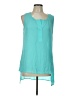 Worthington Teal Sleeveless Blouse Size L - photo 1