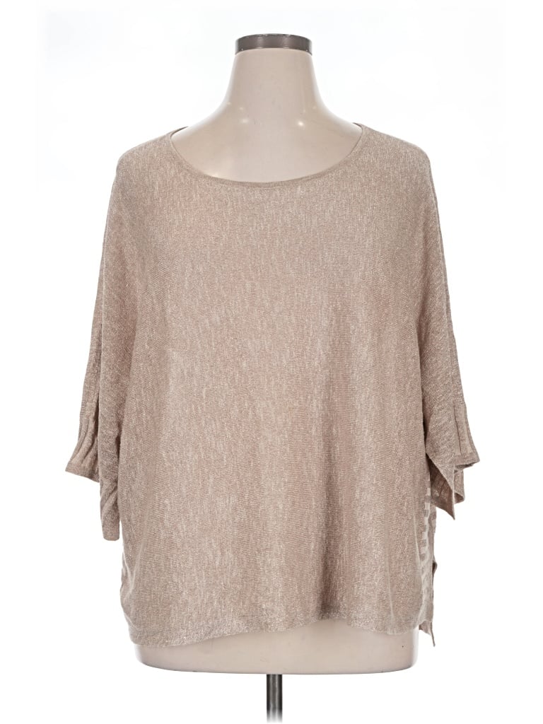 Pre-owned By Anthropologie Poncho In Tan