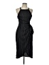 Lush Stripes Black Casual Dress Size L (estimated) - photo 1