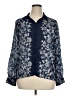 Daniel Rainn 100% Rayon Blue 3/4 Sleeve Blouse Size XL - photo 1