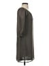 Francesca's 100% Polyester Solid Gray Casual Dress Size S - photo 4