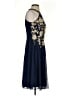 Cachet Floral Blue Cocktail Dress Size 4 - photo 4