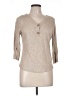 Adrienne Vittadini Tan 3/4 Sleeve Top Size L - photo 1