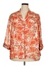 Cathy Daniels 100% Polyester Floral Orange 3/4 Sleeve Blouse Size 2X - photo 1