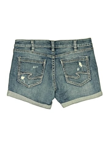 Silver Denim Shorts (view 2)