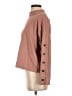 Madewell 100% Cotton Brown Button-Sleeve Turtleneck Top Size S - photo 5