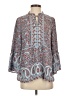 Fever 100% Polyester Paisley Blue 3/4 Sleeve Blouse Size S - photo 1