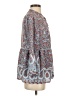 Fever 100% Polyester Paisley Blue 3/4 Sleeve Blouse Size S - photo 4