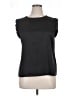 Halogen 100% Polyester Solid Black Short Sleeve Top Size XL - photo 1