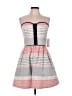 Ella Moss Checkered-gingham Pink Cocktail Dress Size L - photo 1
