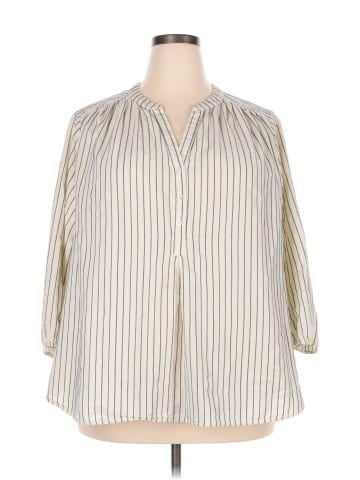 Lane Bryant 3/4 Sleeve Button-Down Shirt (view 1)