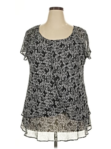 Roz & Ali Short Sleeve Blouse (view 1)