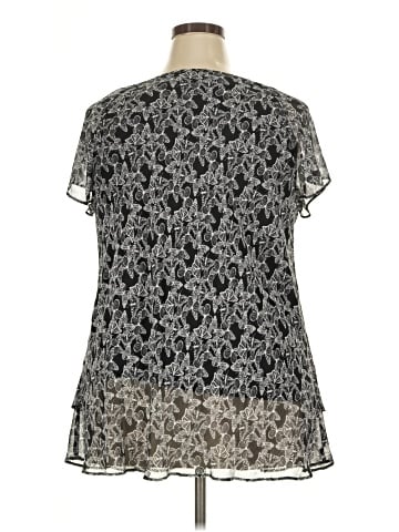 Roz & Ali Short Sleeve Blouse (view 2)