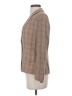 Giorgio Armani 100% Cupro Plaid Brown Blazer Size 4 - photo 5