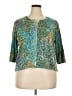 North Style Teal 3/4 Sleeve Blouse Size 2X - photo 1