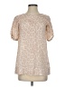Rebecca Taylor Tan Short Sleeve Blouse Size 4 - photo 1