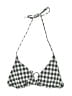 Tory Burch Checkered-gingham Gray Swimsuit Top Size L - photo 1