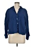 Zara Blue 3/4 Sleeve Button-Down Shirt Size M - photo 1