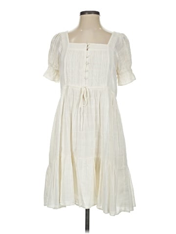 Madewell Puff-Sleeve Drawstring Mini Dress (view 1)