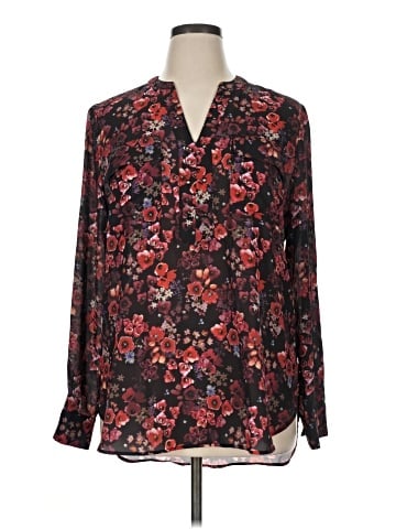a.n.a. A New Approach Long Sleeve Blouse (view 1)