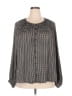 Sanctuary 100% Polyester Houndstooth Black Long Sleeve Blouse Size 3X - photo 1