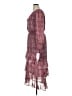 MSK 100% Polyester Paisley Burgundy Casual Dress Size XL - photo 5