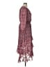 MSK 100% Polyester Paisley Burgundy Casual Dress Size XL - photo 4