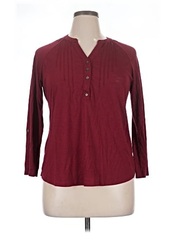 Faded Glory Long Sleeve Henley (view 1)