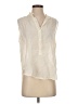 Enza Costa 100% Cotton Ivory Sleeveless Button-Down Shirt Size XS (0) - photo 1