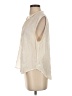 Enza Costa 100% Cotton Ivory Sleeveless Button-Down Shirt Size XS (0) - photo 5