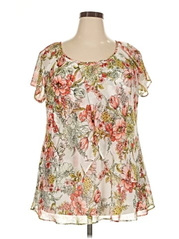 Roz & Ali Short Sleeve Blouse (view 1)
