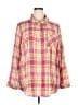 Torrid 100% Rayon Plaid Pink Long Sleeve Button-Down Shirt Size 4X Plus (4) - photo 1