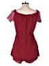 Indulge Solid Burgundy Romper Size L - photo 2