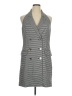DKNY Houndstooth Checkered-gingham White Gray Casual Dress Size 14 - photo 1