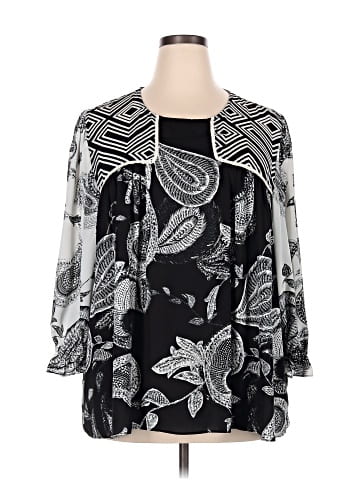 Rose + Olive 3/4 Sleeve Blouse (view 1)