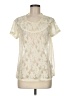Potter's Pot 100% Polyester Ivory Short Sleeve Blouse Size M - photo 1