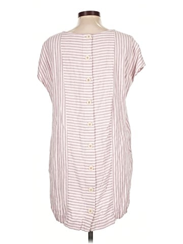 Madewell Stripe-Play Button-Back Dress (view 2)