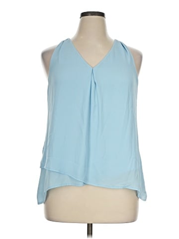Kaari Blue Sleeveless Blouse (view 1)