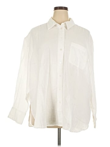 Lane Bryant 3/4 Sleeve Button-Down Shirt (view 1)