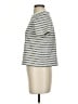 Babaton 100% Cotton Stripes Silver Short Sleeve Turtleneck Size S - photo 5