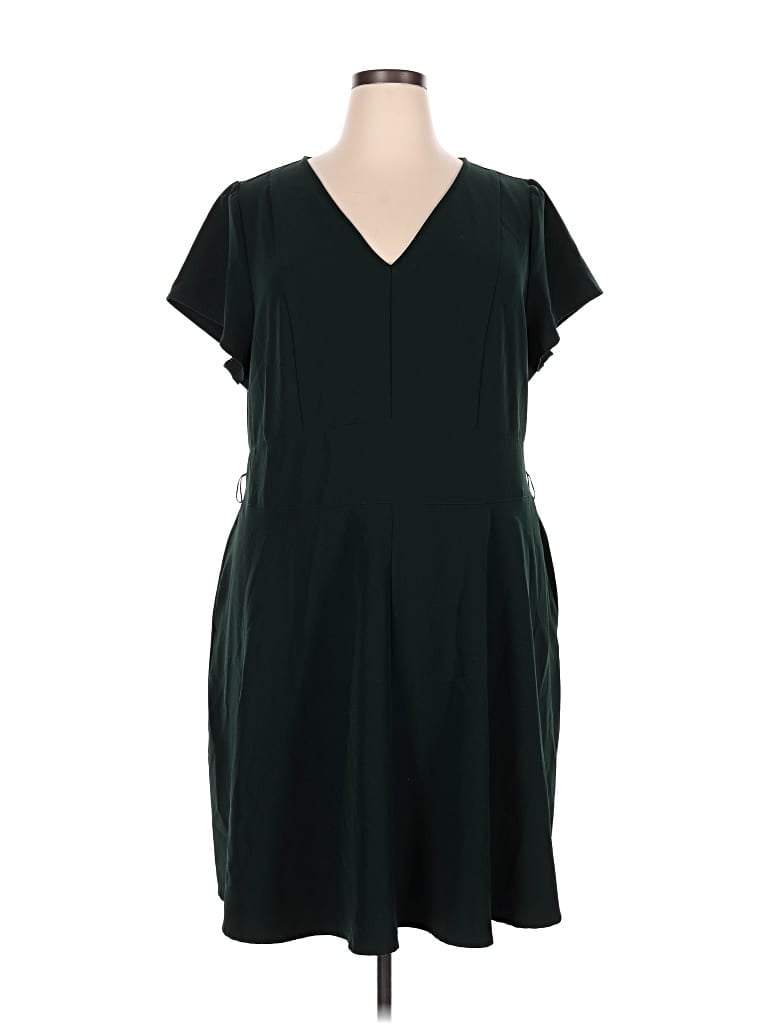 Pre-owned Lane Bryant Casual Dress In Green