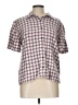 Westbound 100% Cotton Checkered-gingham Pink Short Sleeve Button-Down Shirt Size L - photo 1