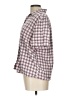 Westbound 100% Cotton Checkered-gingham Pink Short Sleeve Button-Down Shirt Size L - photo 5