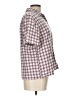 Westbound 100% Cotton Checkered-gingham Pink Short Sleeve Button-Down Shirt Size L - photo 4